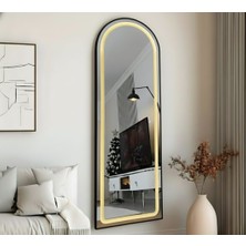 Esenhome DECOR Siyah Çerçeveli Günışığı Ledli Oval Duvar Aynası 60X180CM