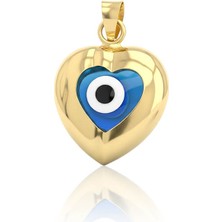 Lilarote Nazar Boncuklu Kalpli Göz Kolye Ucu