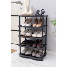 Ironika Galaxy 5 Katlı Plastik Ayakkabılık Siyah