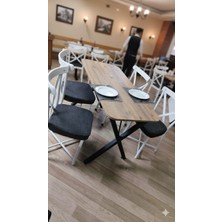 Bambeds Mobilya 70X110 A.çam Masa x Sandalye Takımı, 4 Kişilik Mutfak Masa Takımı Beyaz Sandalye