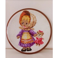 Fagena Store Kanaviçe Işlemeli Küçük Kız Tablo