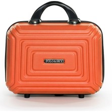 Polo&sky Altuğ Model Turuncu Renk Abs Makyaj Çantası El Valizi