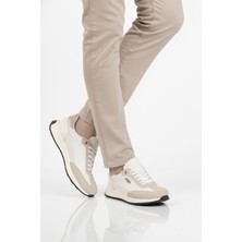 Conteyner Beyaz Bağcıklı Hafif Esnek Erkek Sneaker 584 M