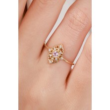 Oroline Kuyumculuk 8 Ayar Antik Stil Altın Kadın Yüzük