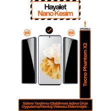 Mietubl Tecno Phantom X2 Uyumlu Hayalet Nano Ekran Koruyucu | 30° Gizlilik Filtreli, Kenarsız Tam Şeffaf, Kırılmaz Esnek Polymer Zırh