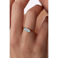 Oroline Kuyumculuk 14 Ayar Şık Mineli Kadın Altın Eklem Yüzük