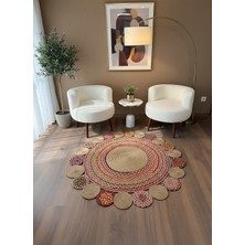 Rose'n Home JÜT-RV416 Elde Dokuma Doğal Jüt Hasır Halı