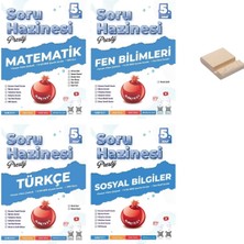 Nartest Yayınları 5. Sınıf Prestij Matematik Fen Bilimleri Türkçe ve Sosyal Soru Hazinesi 4lü Set+ Telefon Tutucu