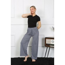 Moda Çizgi Kadın Bol Paça Penye Alt Üst Takım 5504