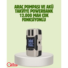 Cenk Xstore Araç Akü Takviye Cihazı ve Lastik Şişirme Pompası 12.000 Mah