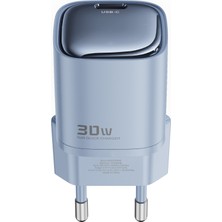 Realpower Gan 30W Usb-C Hızlı Şarj Cihazı ve Kablo Set Mavi (Usb-C - Usb-C 60W Kablo) TCS30WBL
