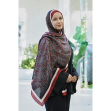 Bordo Loryan Scarf Zerre Degrade Etnik Şal