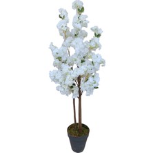 Maki Dekor Yapay Lüks Sakura 150 cm Boyunda 3 Gövdeli Dekoratif Ev ve Ofis Ağacı