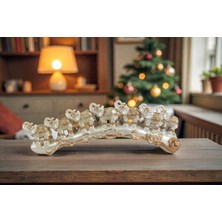 Elifeshop Lüks Aynalı Motifli Feng Shui 7’li Şans Bereket Fil Biblo Seti 26 cm Ofis Dekoru Yeni Yıl Hediyesi 2