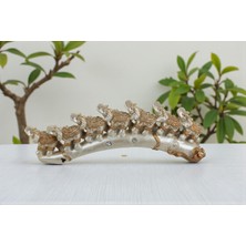 Elifeshop Lüks Aynalı Motifli Feng Shui 7’li Şans Bereket Fil Biblo Seti 26 cm Ofis Dekoru Yeni Yıl Hediyesi 3