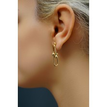 Uzundağ Kuyumculuk 14 Ayar Altın Büyük Boy Tiffaniy Küpe