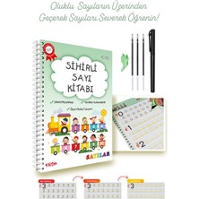 Esokal Sihirli Sayı Alıştırma Kitabı - Oluklu Sihirli Kalemli Eğitici Aktivite Kitabı (3-7 Yaş)