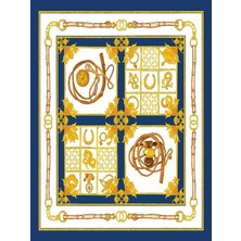 Ege Design Ipek Dokulu Fular Saten 70 x 70