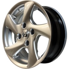 Bk Jant 4 Adet BK-604 5.5*14 4*108 ET12 65.1 Hyper Sılver Jant (Takım)