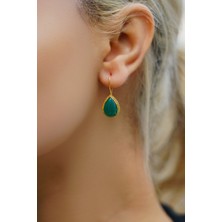 Uzundağ Kuyumculuk 14 Ayar Altın Zümrüt Firuze Küpe