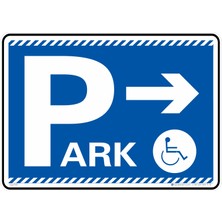 İsg Tabelam 25X35CM/KOMPOZIT/ENGELLI Park Alanı Sağ Ok