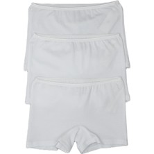 Blackspade Kız Çocuk Boxer 3'lü Paket 1298 - Beyaz