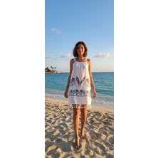 Nevin Acar Bağlamalı Askılı Filli Peştemal Plaj Elbise