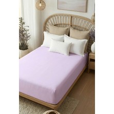 Anılsan Camelia Tek Kişilik Düz Ranforce Lastikli Çarşaf - Lila %100 Pamuk