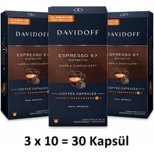Tchibo Espresso 57 Alüminyum Kahve Kapsülü 3X10 = 30’lu (Nespresso Uyumlu)