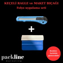 Packline Marketing Duvar Paneli Uygulama Seti 1 Adet Keçeli Ragle 1 Adet Falçata