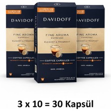 Tchibo Fine Aroma Alüminyum Kahve Kapsülü 3X10 = 30’lu (Nespresso Uyumlu)