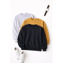 Polo State Erkek Uzun Kollu Basic Oversize 3 Lü Sweatshirt