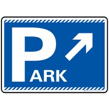 İsg Tabelam 25X35CM/ETIKET/PARK Alanı Ileri Sağ Ok