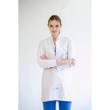 Almesta Hakim Yaka Uzun Kol Doktor Öğretmen Fit Önlük - Lab Coat