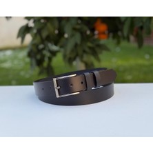 Kemerbox %100 Hakiki Deri Erkek Kemer Mat Siyah 3.5 cm