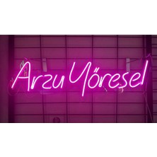 11 Karaktere Kadar Kişiselleştirilebilir Kişiye / Işletmelere Özel Neon LED Tabela 60 cm