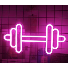 Dambıl Spor Salonu Duvar Süsü Neon Tabela Gece Lambası