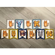 Neba Design Doğum Günü Fleması Figürlü Kişiselleştirilebilir Katmanlı