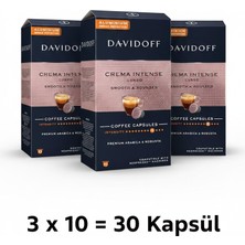 Tchibo Crema Intense Lungo Alüminyum Kahve Kapsülü 3X10 = 30’lu (Nespresso Uyumlu)  Alternatif (Biraz Daha Güçlü Seo Için):