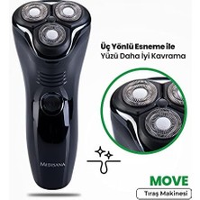 Storemax Medisana MD-7803 Move Çift Yönlü Kablolu Kablosuz Tıraş Makinası Siyah