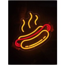 Hot Dog Sosisli Neon Tabela Fast Food Neon LED Aydınlatma