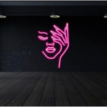 Kadın Yüz Tasarımlı Neon LED