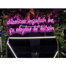 Düzelicez Inşallah Yazılı Neon LED
