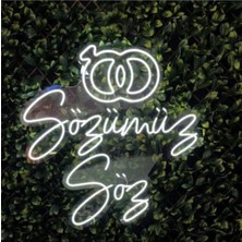 Sözümüz Söz Yazılı Neon LED Aydınlatma