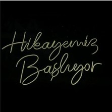 Hikayemiz Başlıyor Yazılı Neon LED