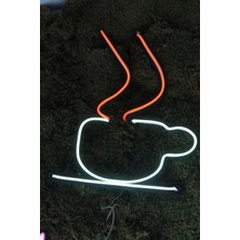 Neon Tabela Neon Dekoratif Duvar Aydınlatması Kahve