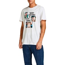 Jack & Jones Erkek T-Shırt 12198547-WHITE