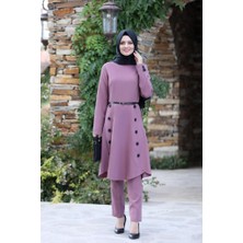 Pileli Takım Elbise MC0035 Gül Kurusu