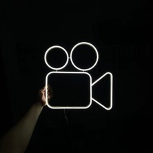 Kamera Neon LED Duvar Aydınlatma