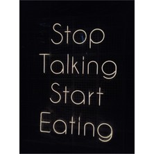 Neon LED Işık Gece Lambası Stop Thinking Start Eathing